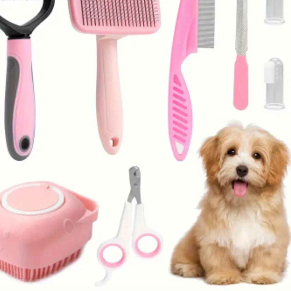 8 Piece Dog Grooming Set New Pink 🩷